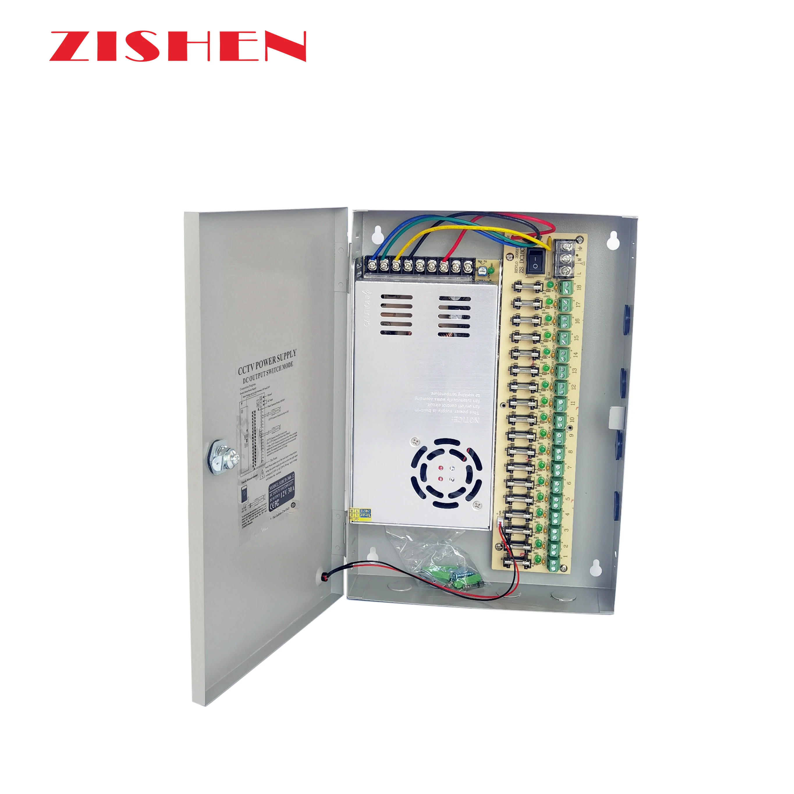 360W 12V 30A For cctv camera LED Stripes Lights Switching Power Supply 18CH Power adapter