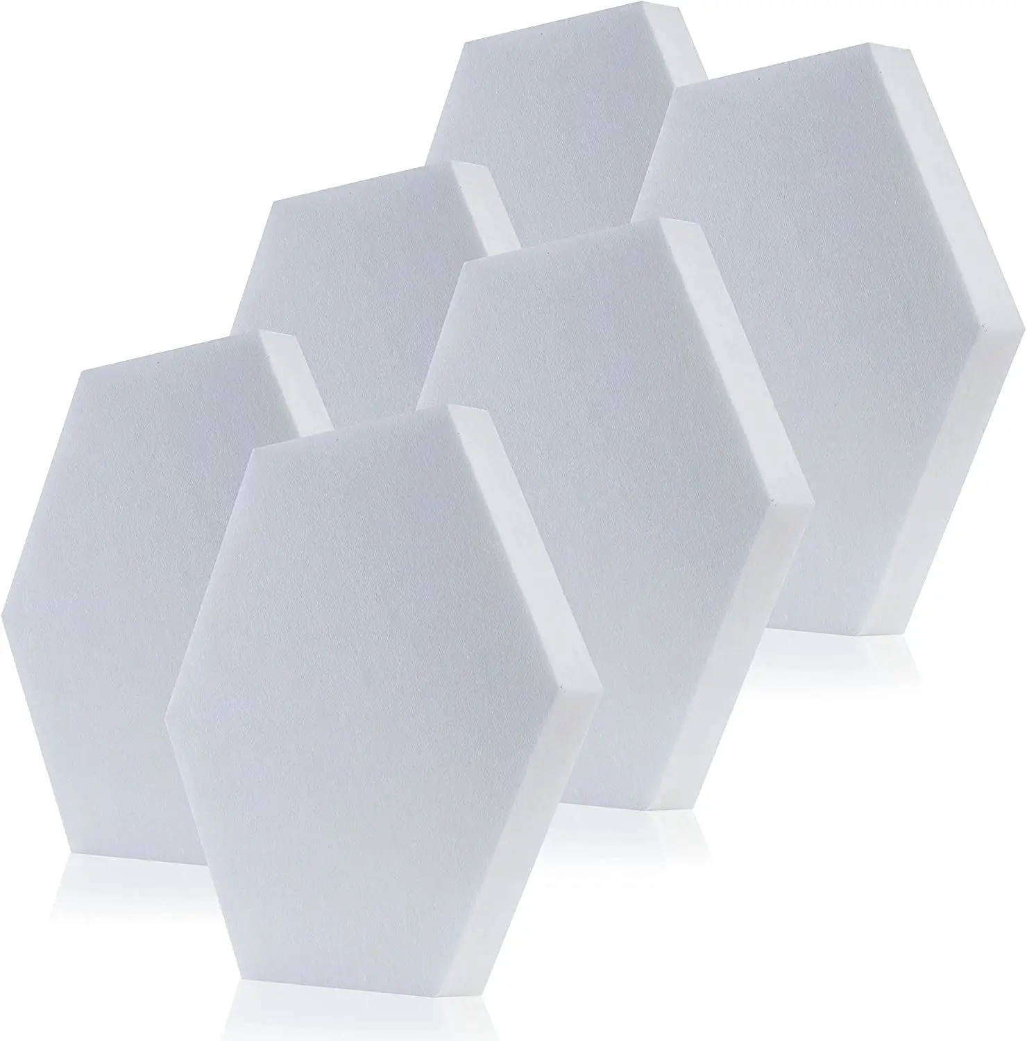 Pet Felt Sound Proof Wall Panel White Polyester Fiber Hexagon Acoustic Panel