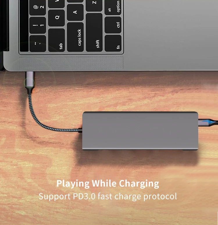  Прямая поставка портативная док-станция для жесткого диска с USB-хабами совместимая Mac Book и