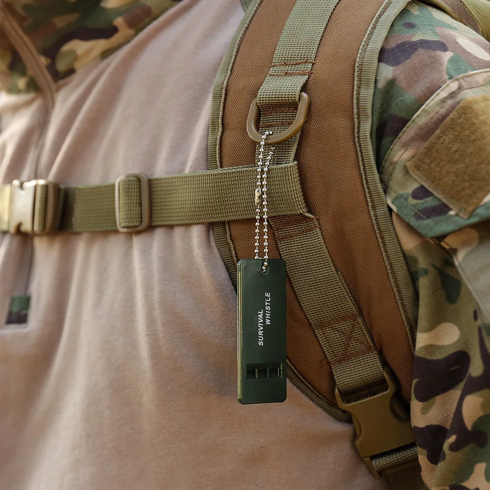 Wholesale Outdoor Survival Whistle Many Audio Frequency Ultrasonic Whistle Portable Plastic Whistle With Chain