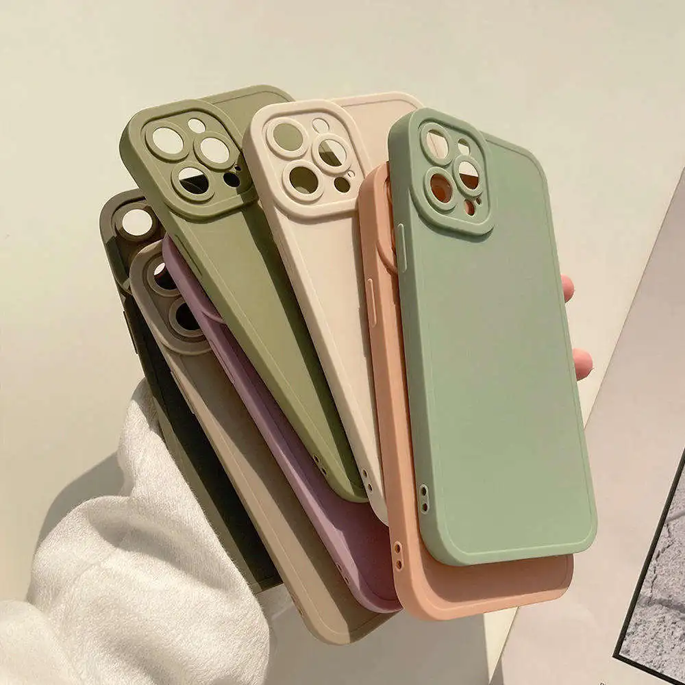 Candy Color Silicone Mobile Phone Case Accessories Soft TPU Cover For iPhone 14 plus 11 12 13 Pro Max XR XS MAX 8 7 Plus