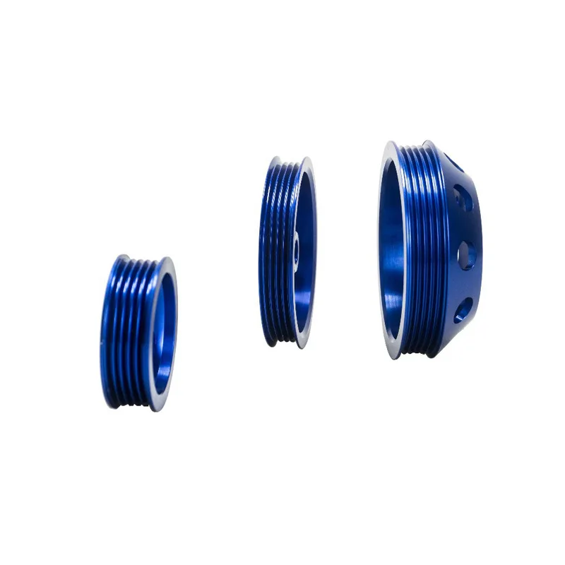 AUSO Racing Performance Aluminum Blue Crankshaft Crank Pulley For Nissan SILVIA S14 S15 SR20