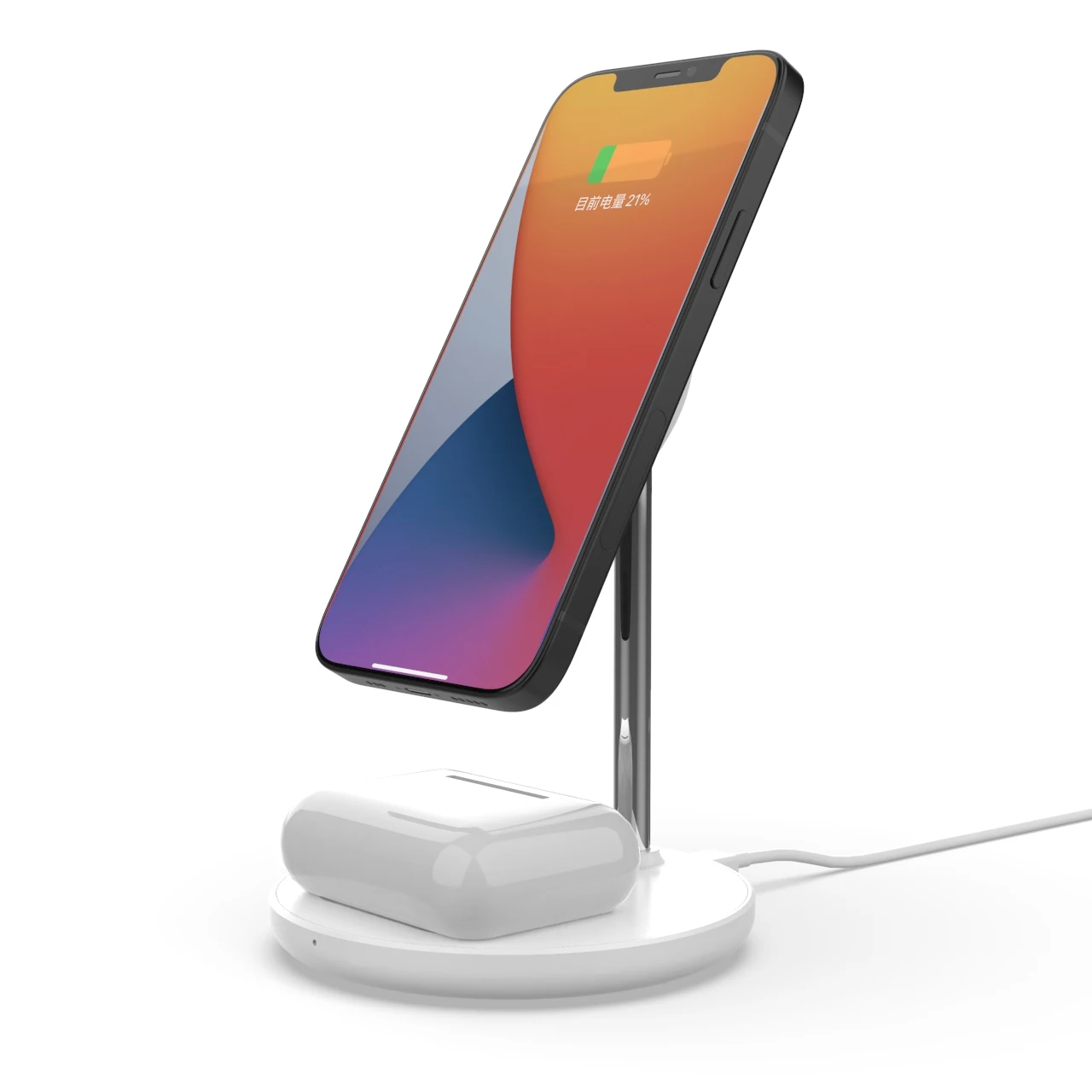  2021 New Products Desktop 15W Magnetic Wireless Charger Stand Fast Phone For iPhone 12 Air
