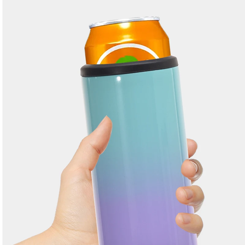 Custom Stainless Steel Tumbler 12oz Beer Oem Vacuum Can Coolers for Tall Cans