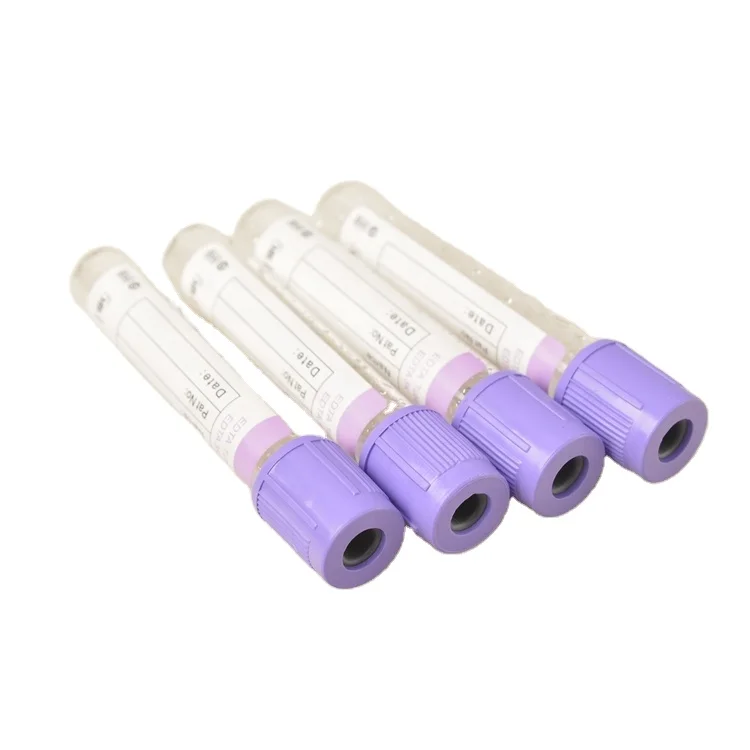 Vacuum blood collection EDTAK3 tube with purple hat