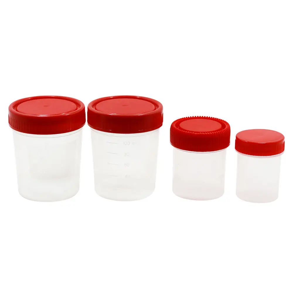 Disposable Medical Specimen Container 120ml Plastic Bottle Urine Collection Specimen Containers