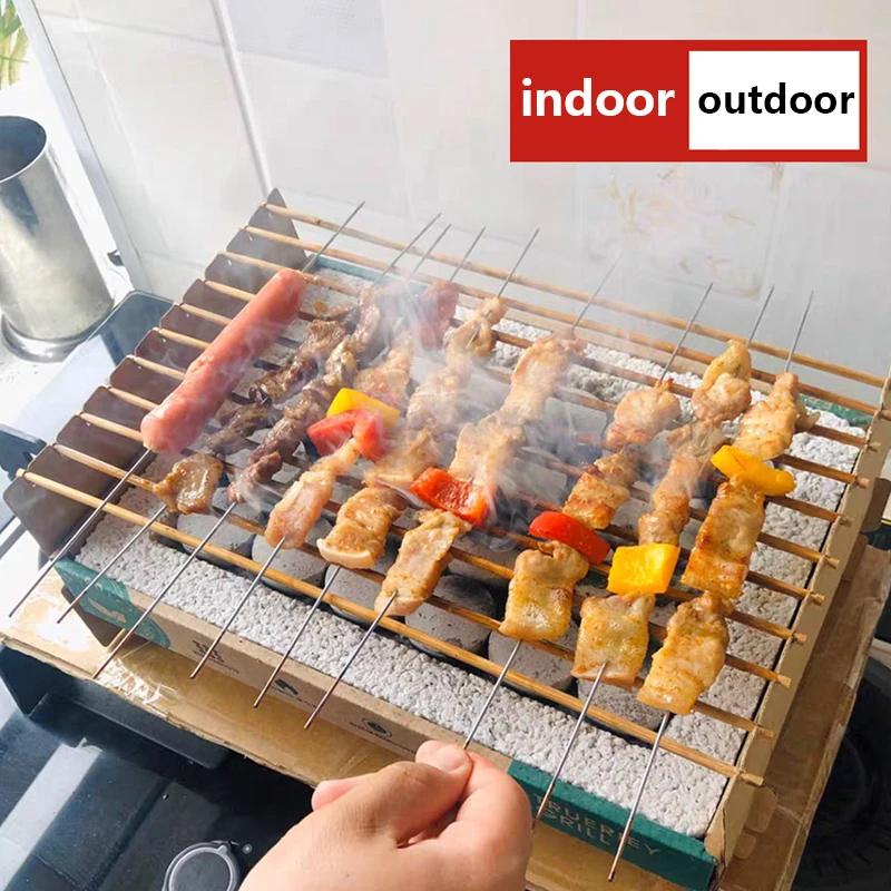 Wholesale Portable Small Picnic Disposable Grill Indoor Charcoal Outdoor Grill Pie Disposable Grill