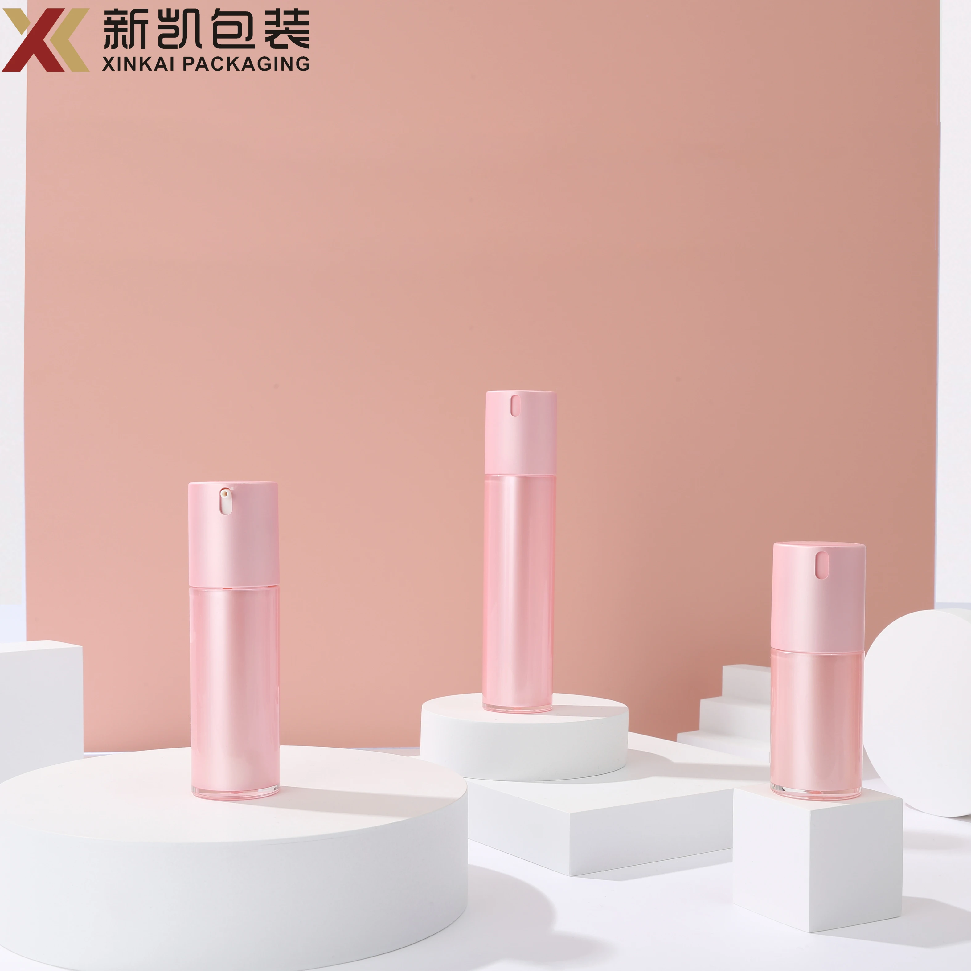 Cosmetic Twist Airless Pump Bottle 15ml 30ml 50ml Acrylic Twist Lotion Pump Bottle Frosted Vaccum Pump Bottle