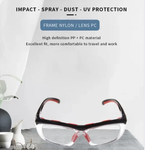 Wholesale Transparent PC Frame Safety Goggles UV Proof Sports Riding Protective Eyewear Lightweight Eye Glasses for Safety