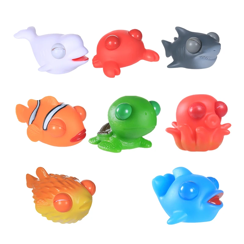 2024 colorful squish squeeze sea animal popping eyes toys