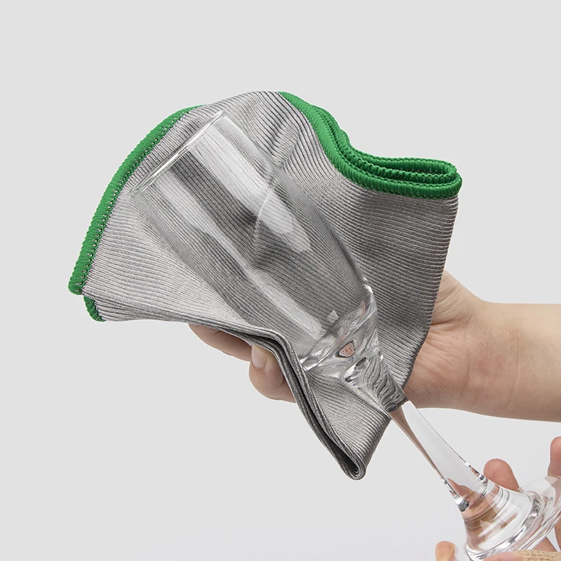 Custom Home Microfiber Towels Window Kitchen Dust Removal Shiny Microfiber Glass Cleaning Cloths