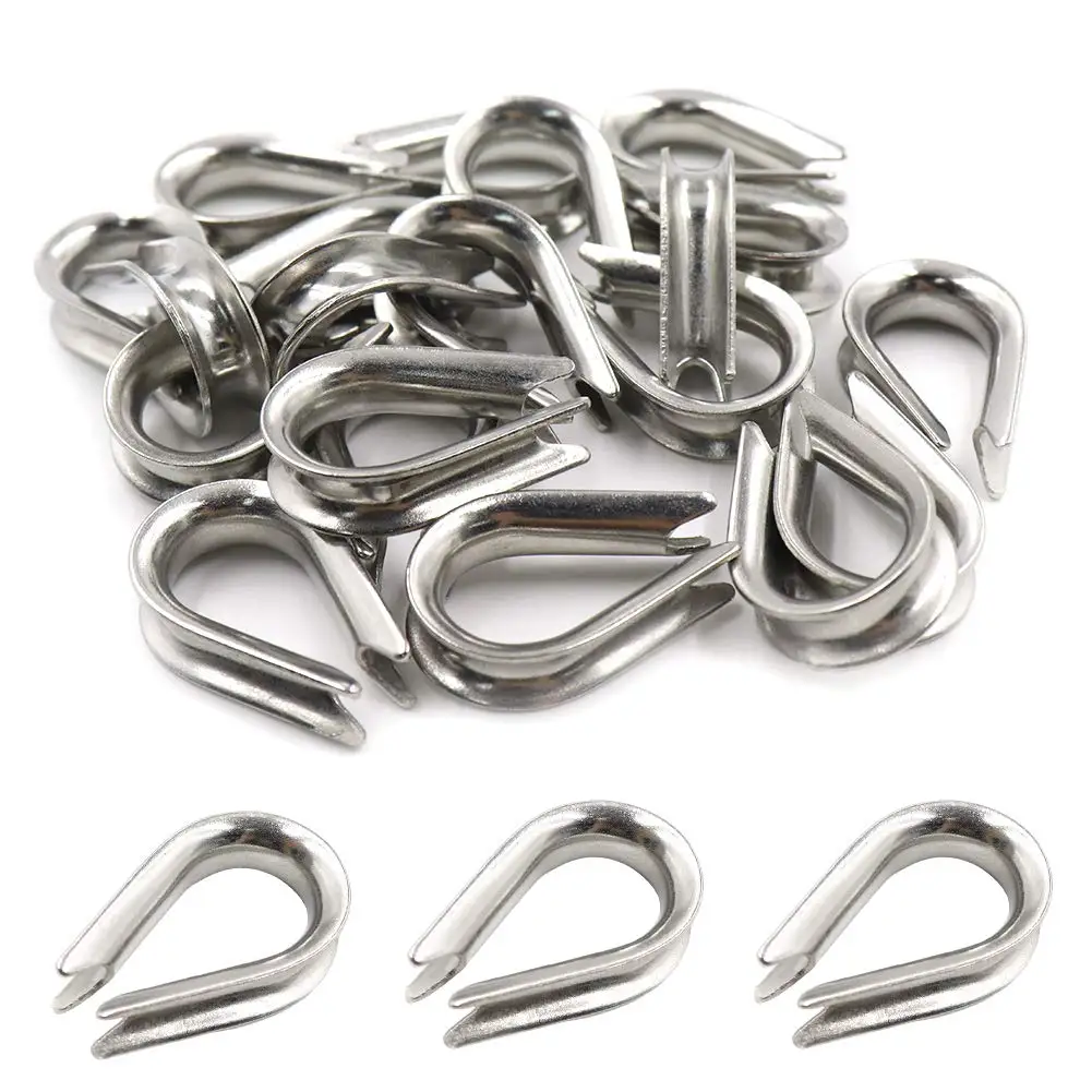 Rigging Hardware Cable Wire rope fittings Thimbles 304 Stainless Steel 2mm Stainless Steel Thimble