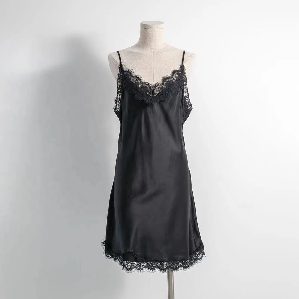 
2021 Wholesale High Quality Adult Sexy Night Dress Silk Pajamas Set For Women 