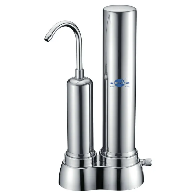 QING YUAN HS2-10T Single Stage Ceramic Filter Stainless Steel Countertop Water Purifier Kitchen Faucet