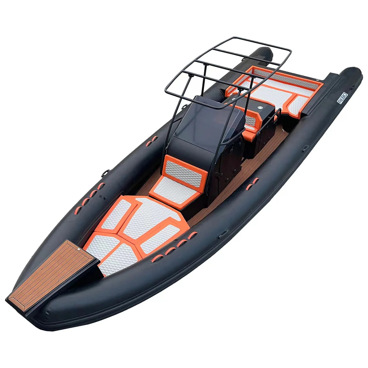 High Quality 28ft Hypalon Orca deluxe Aluminum RIB 860 Inflatable Boat With Roof For Sale