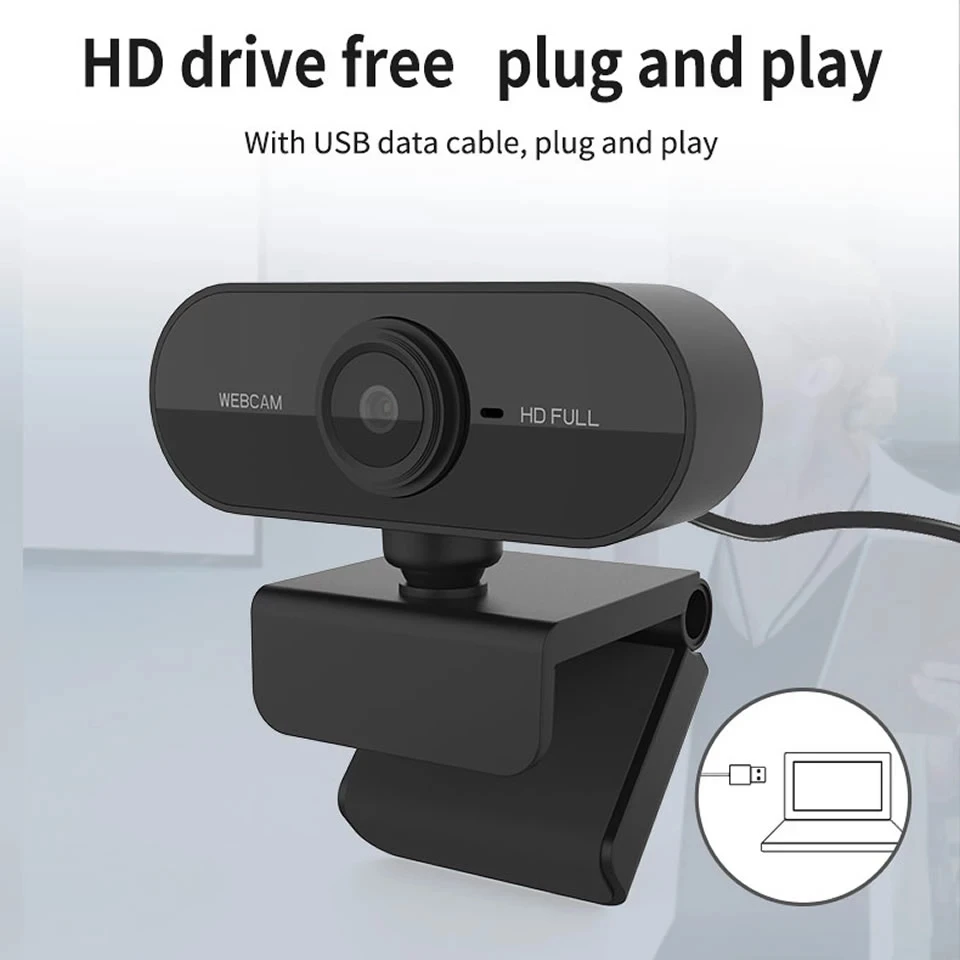 Hot Selling Webcam USB HD Video Camera with Built-in Mic Digital LED Camara Web 1080P Webcam Video Chat Recording Usb HD Webcams