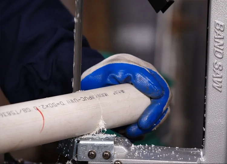 
pvc pipe cutting machine plastic tube cutting band saw machine 