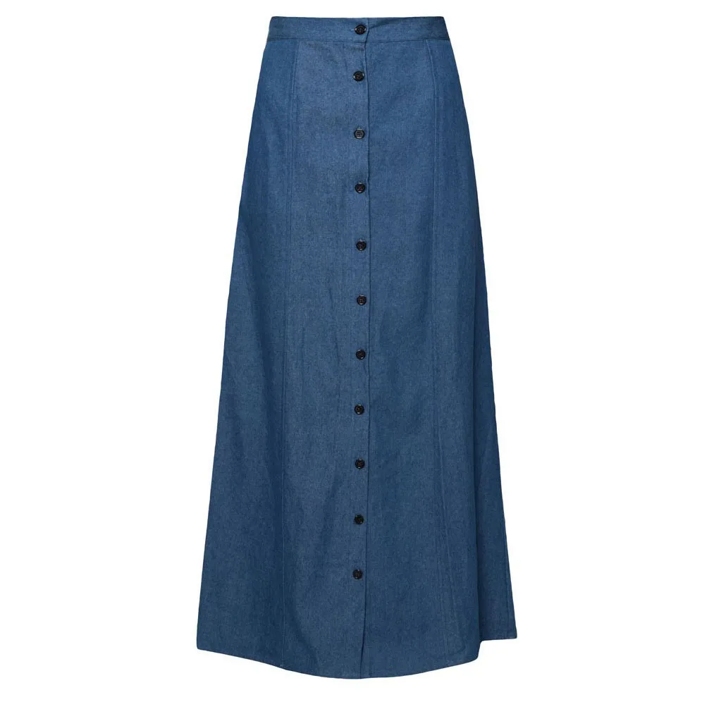 Button Down long maxi skirt womens