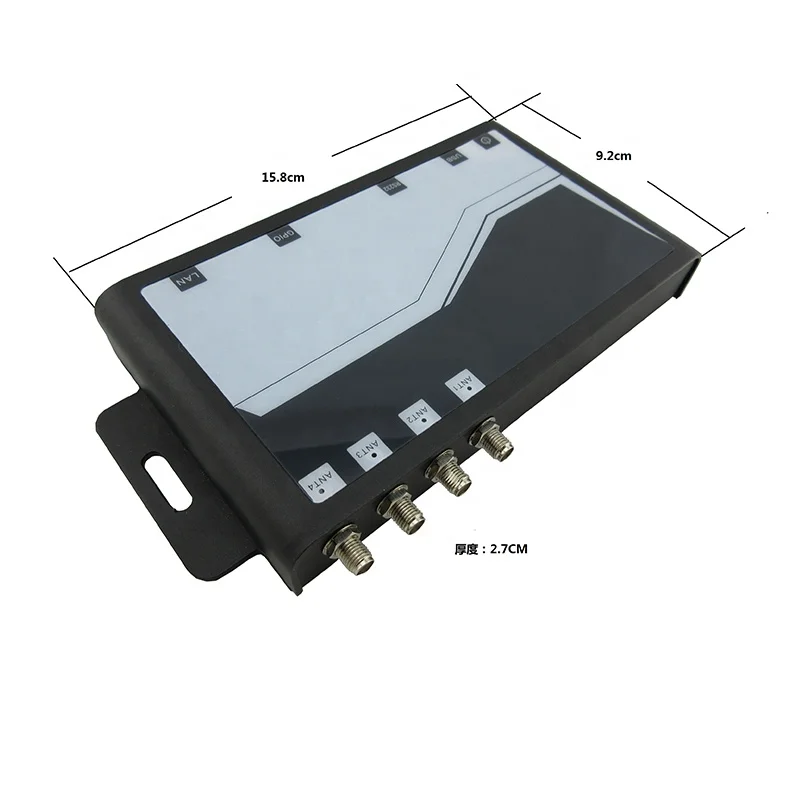USB/RS232/RJ45/POE 4TNC UHF Fixed Reader Impinj 2000 ZK-RFID403 with 12dbi antenna