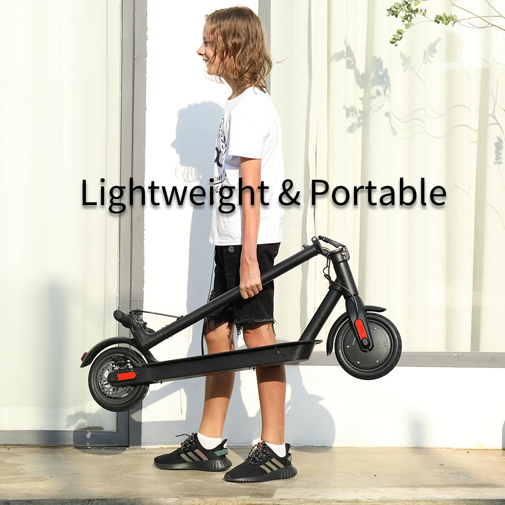 8-inch aluminum dual wheel foldable electric scooter 250W motor, 6.0Ah/7.5Ah battery