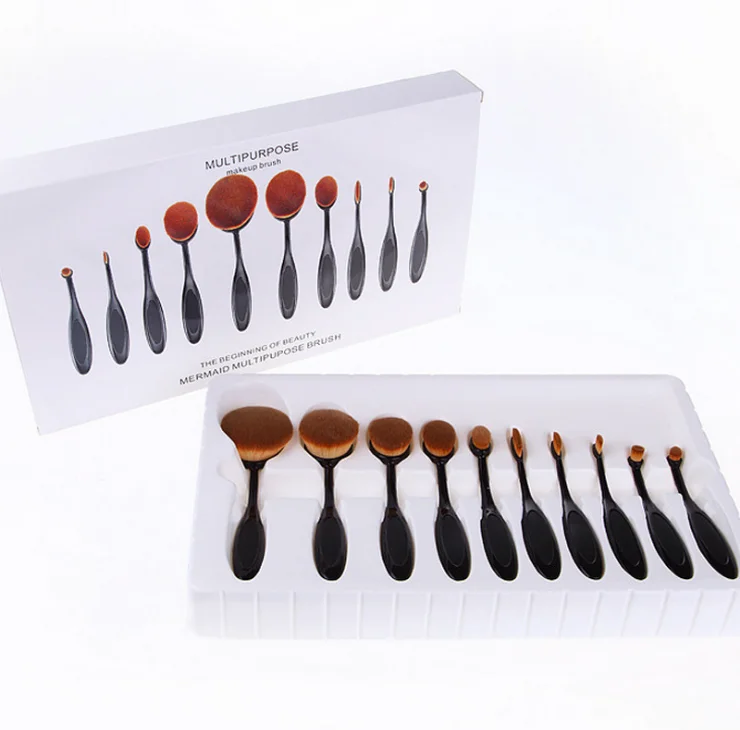 
2020 High Quality profession 10 Pcs Toothbrush Makeup Brush Makeup Tool Brush Set 