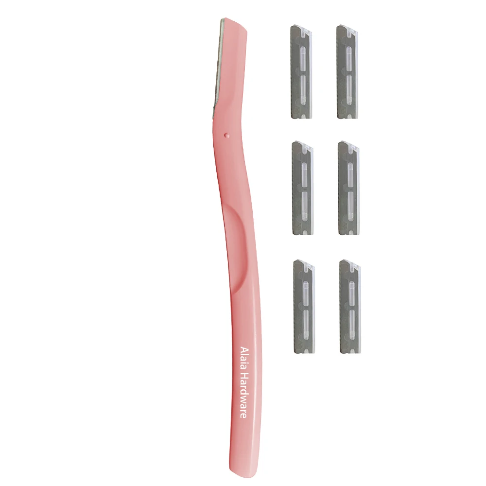 Wholesale Eyebrow Razor with Replacements Premium Eyebrow Trimming Knife with Metal Handle