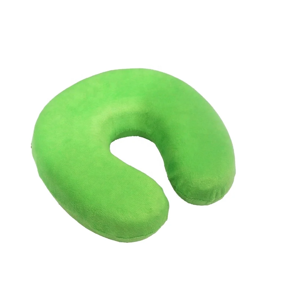 Customized Logo Promotional Micro Beads Neck Pillows Comfortable Memory Foam Travel U Shape Neck Pillow