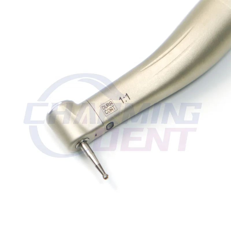 Charming dental electric handpiece motor polishing drills Ti-max blue ring contra angle handpiece 1:1 with LED fiber optic