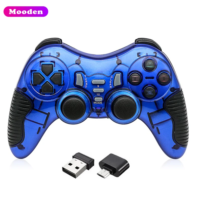 6 in 1 USB OTG Type-C Converter Joystick Gamepad 2.4G Wireless Controller for PS2/PS3/Android/TV box