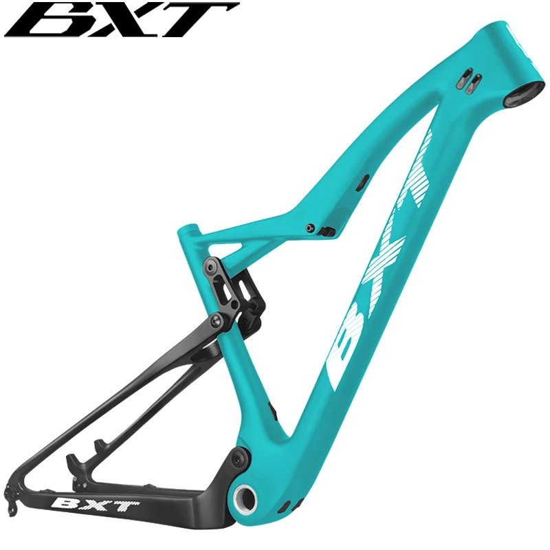 29er Carbon Full Suspension Mountain Bike Frame Thru Axle BOOST 148x12mm Carbon MTB Rear Shock Bicycle Frame 29er Travel 100mm
