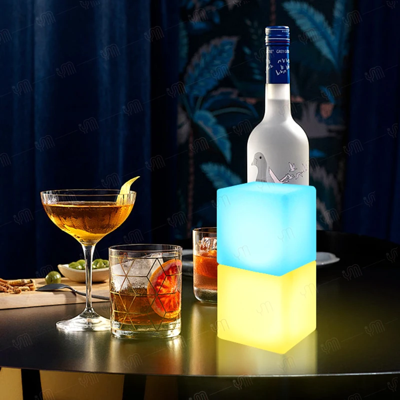 Magic Dice LED luminous square night light glowing decorative led cube table light for mood light