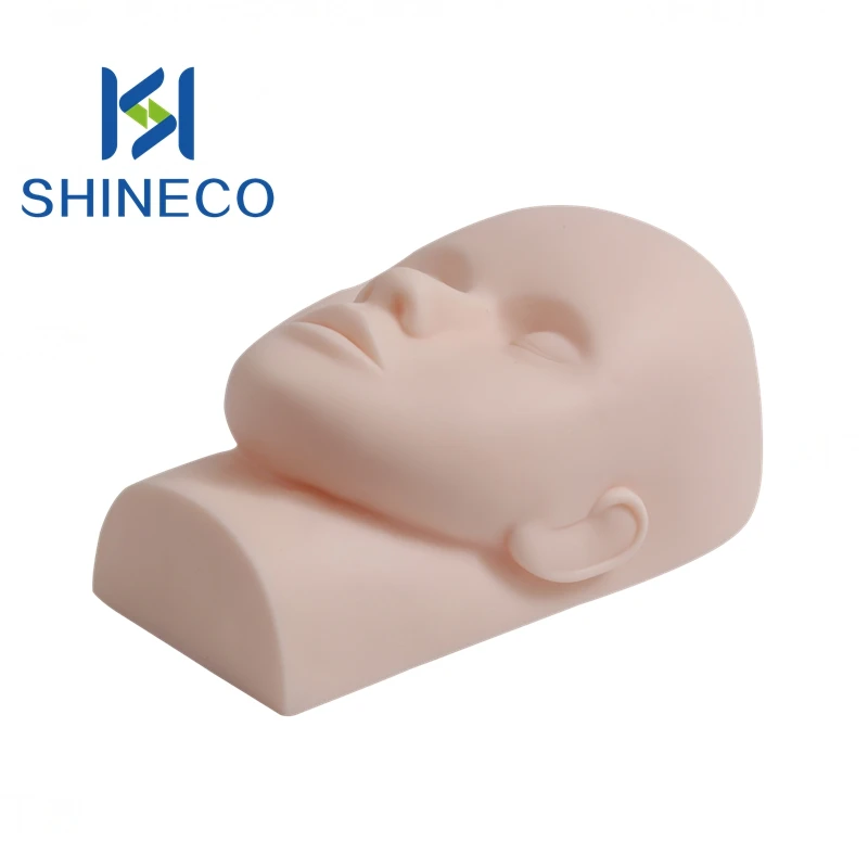 Rubber Practice Eyebrow Eyelash Extension Training Head Mannequin Head For Eyelash Extension Lash Mannequin Head