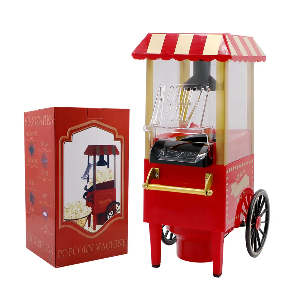 Small Cart Large Capacity 1200W Industrial Popcorn Making Machine
