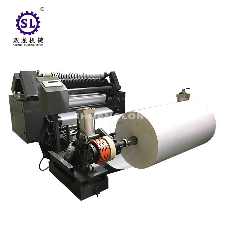 Kraft Paper Non Woven Fabric Slitting Machine With Turret Rewind From Big To Small Rolls