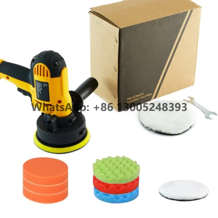 600W Adjustable Mini Rotary Electric Orbital Floor Car Polisher Machine Buffer Sander Waxing Buffing Car Waxer Beauty Polisher