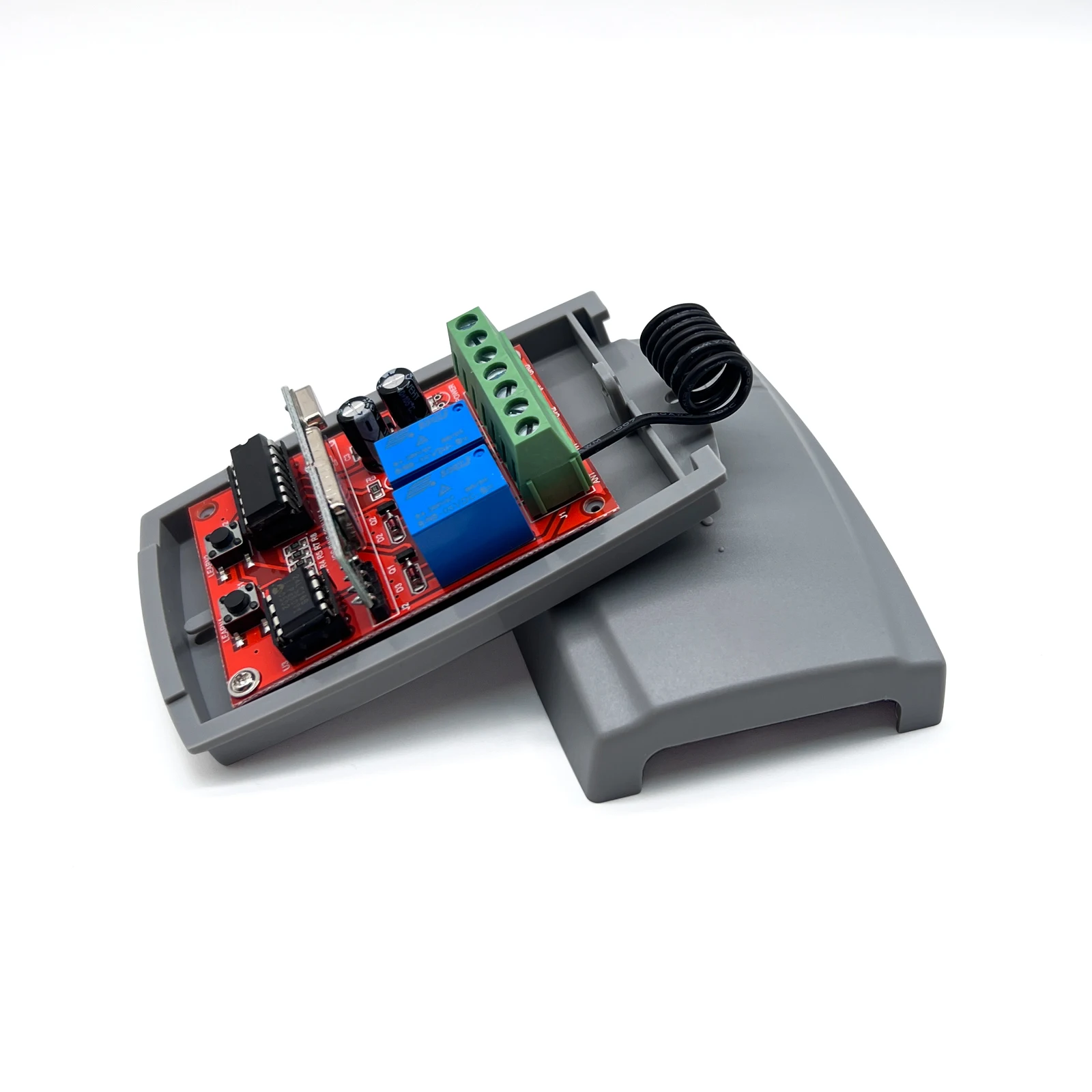 2-Channel Garage Door Remote Control Switch Relay Wireless Transmitter+ Receiver