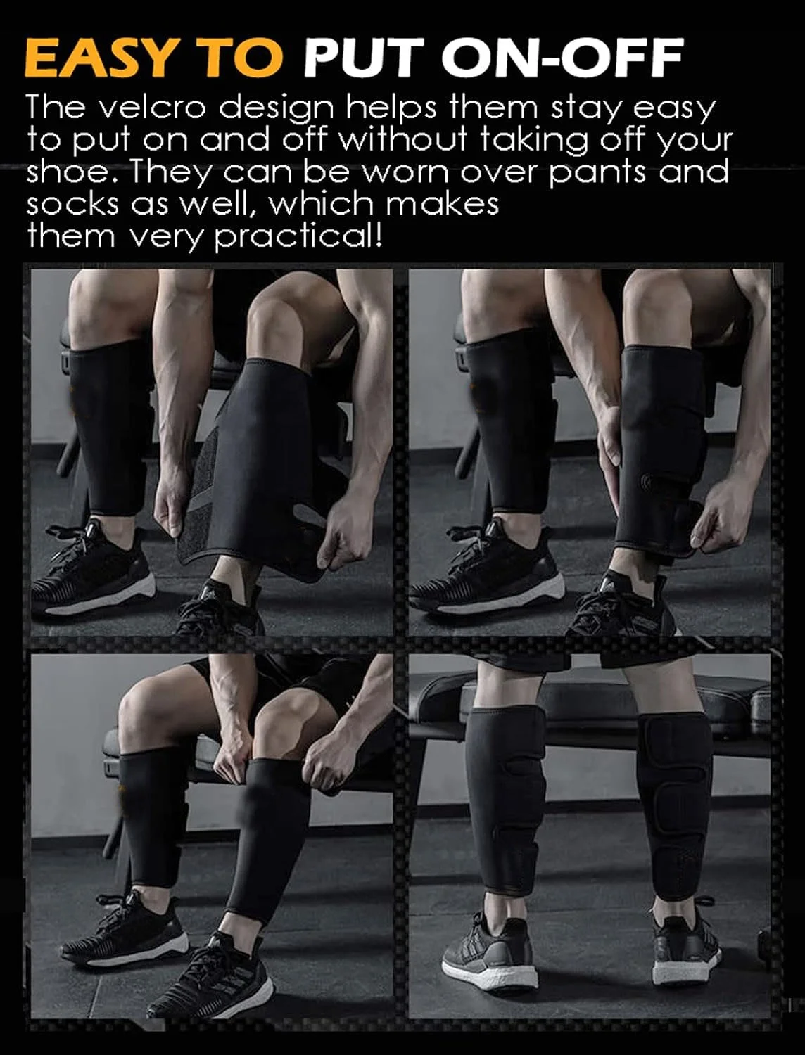 Weightlifting Deadlift Shin Guards, Calf Support Brace 5mm Thick Neoprene shin guard