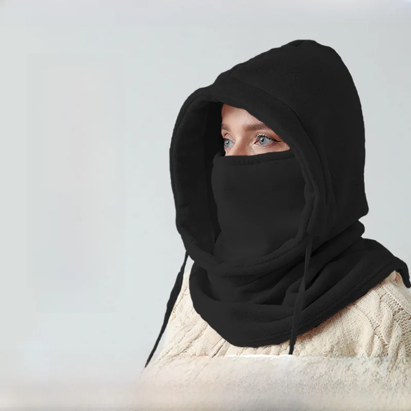 Free Shipping New Warm Headgear Hat Winter Riding Wind-Proof Cap Cold-Proof Scarf Integrated Sleeve Cap Warm Face Mask