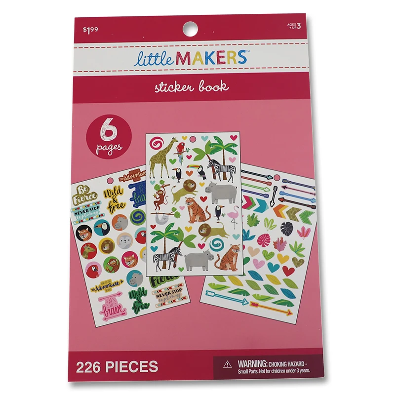 OEM Custom Removable Cartoon Sticker Book Paper Scrapbook Sticker Album