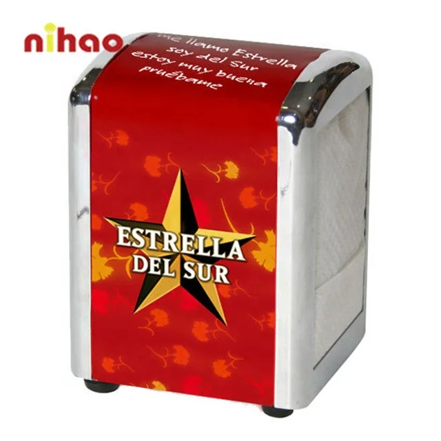 Customized Promotional Metal Napkin Holder Restaurant Tissue Holder Napkin Dispenser Wholesales for Indoor Outdoor Bar Promotion