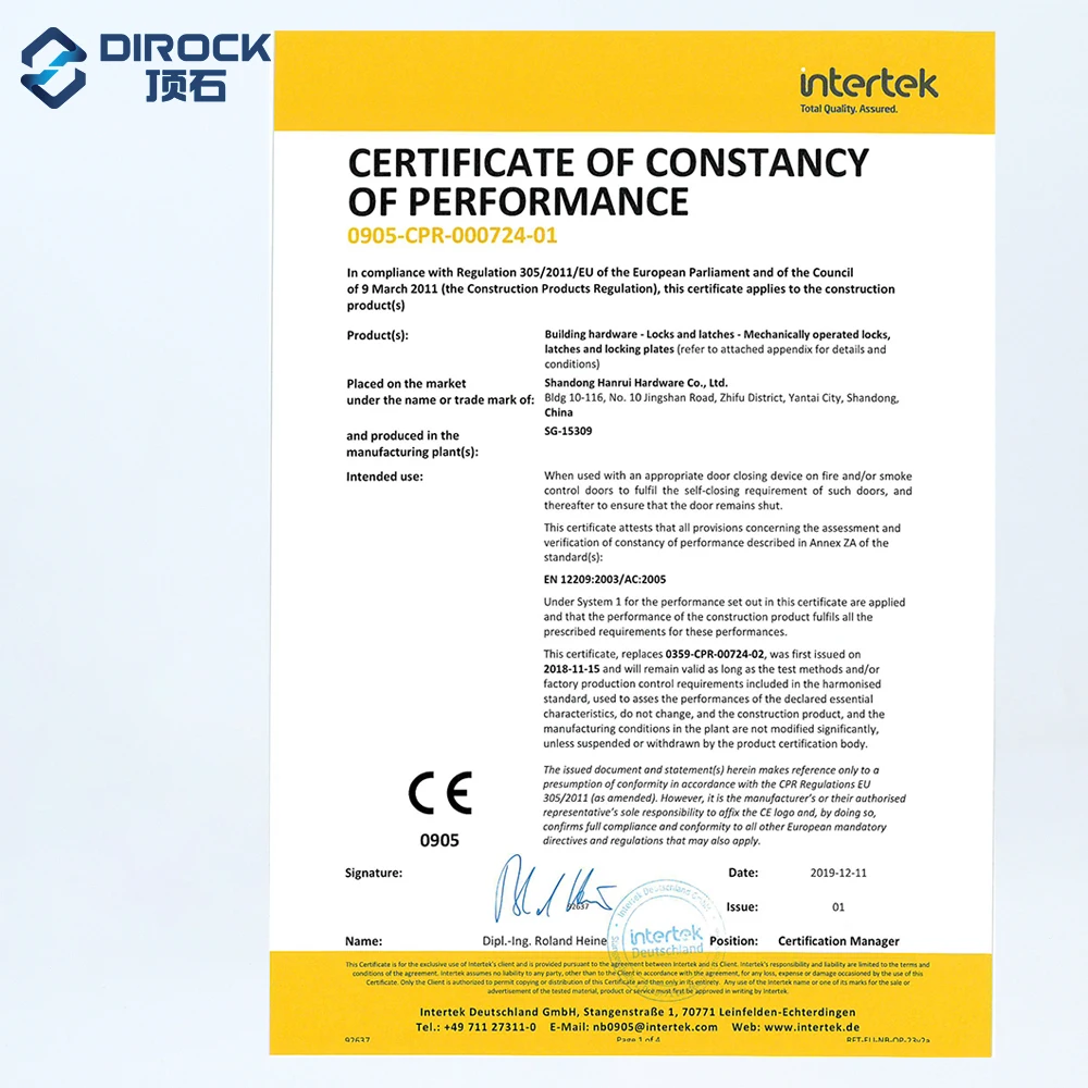 Euro security mechanical latch & deadbolt mortise lock body fire rated mortice sash lock for Poland