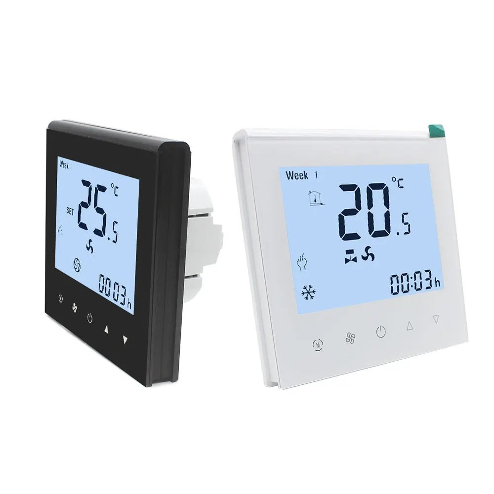 Hotowell WF11 FCU 4 Pipe External Remote Sensor Modbus Cooling Heating Thermostat