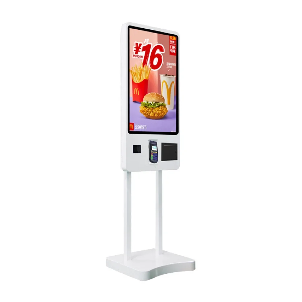 32inch self check out kiosks android windows POS holder self-service printer kiosk/information terminal