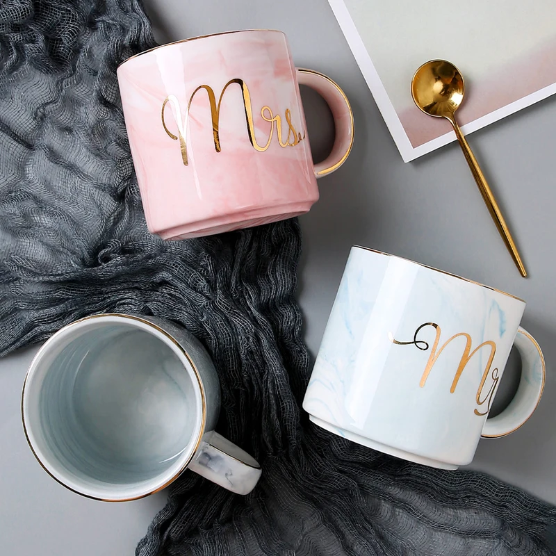 Hot Sale  Porcelain Coffee Cups Marble Mug