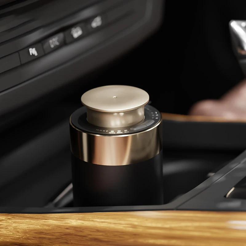 Customized Portable Air Freshener Black Gold Electronic Aromatherapy USB Auto Home Car Essential Oil Aroma Diffuser