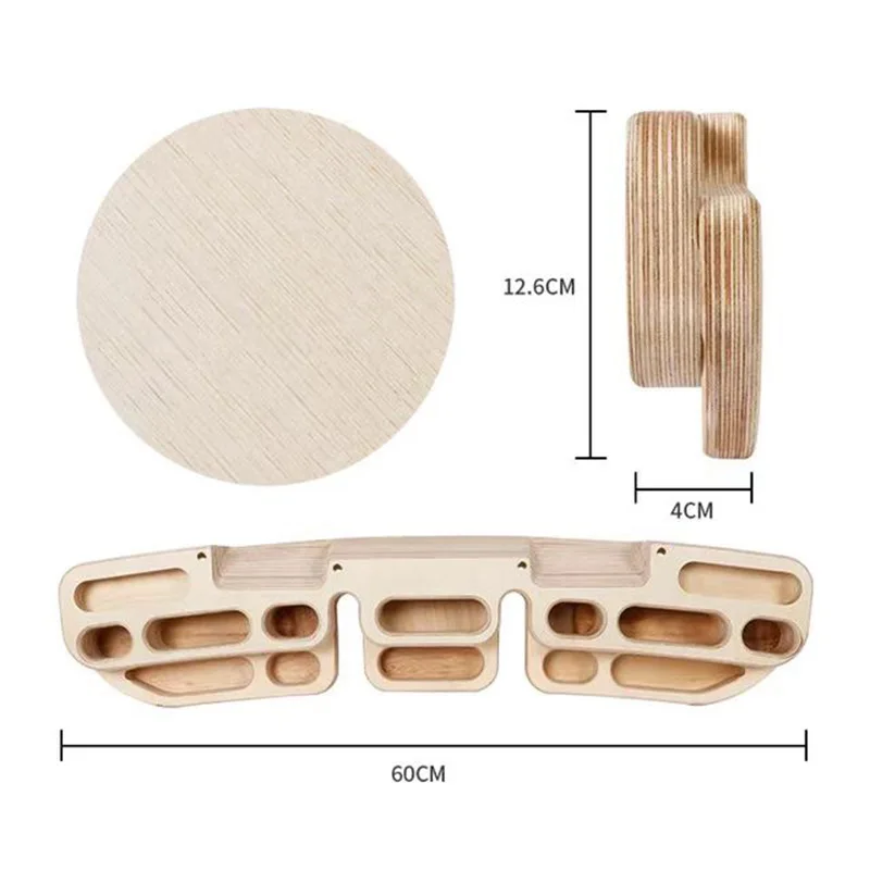 MKAS Wooden Rock Climbing Pull Up Wall Mount Designed Training for Climbing Wooden Hangboard Fingerboard Climbing Training Board