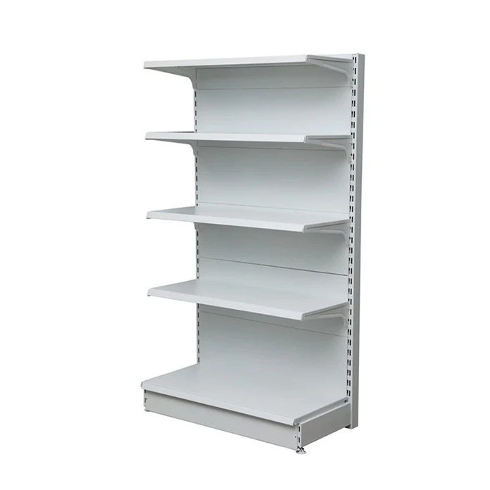 Стеллаж для суперкосметических магазинов двухсторонний супермаркетов черные полки гондолы по заводской цене