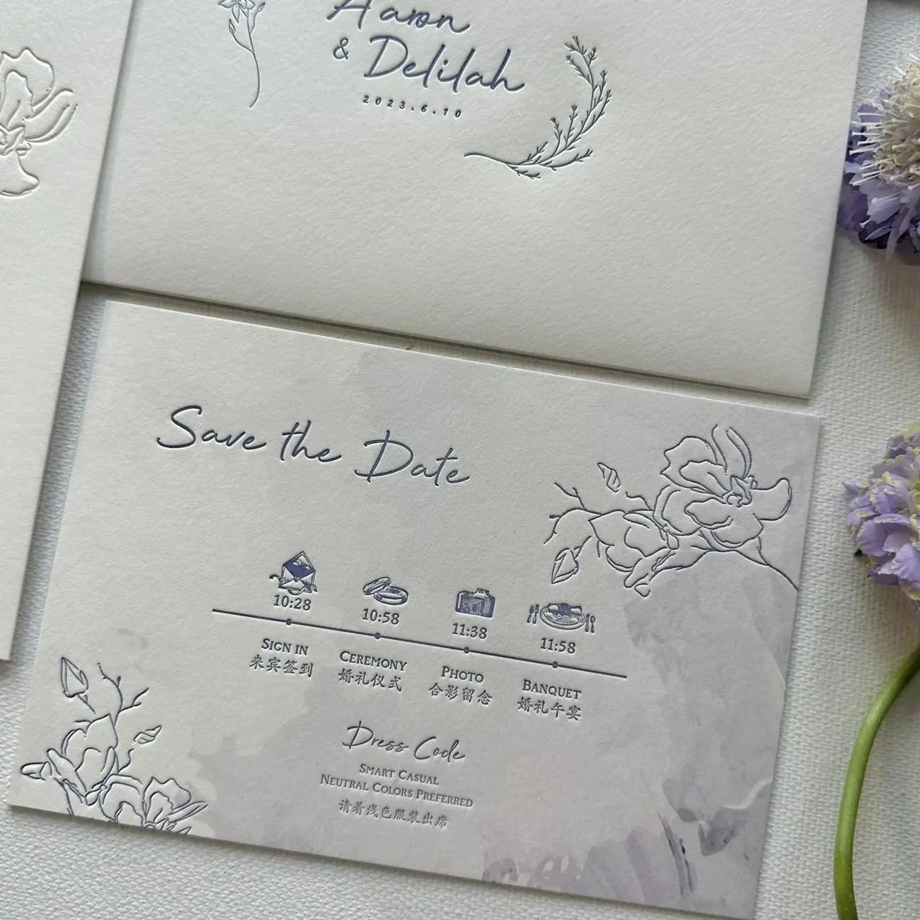 Support small quantity customized Personalized elegant wedding invitations