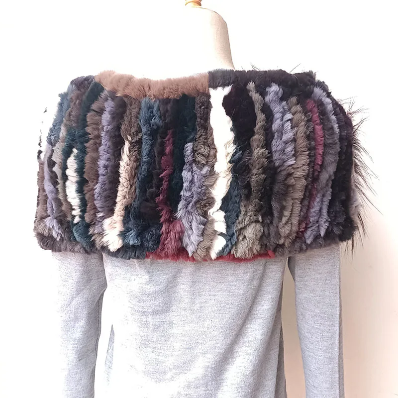 Women Winter Warm Genuine Fox Fur Shoulder Warmer Fashion Luxury Female Genuine Fur Poncho Fluffy Beautiful Natural Fur Scarf