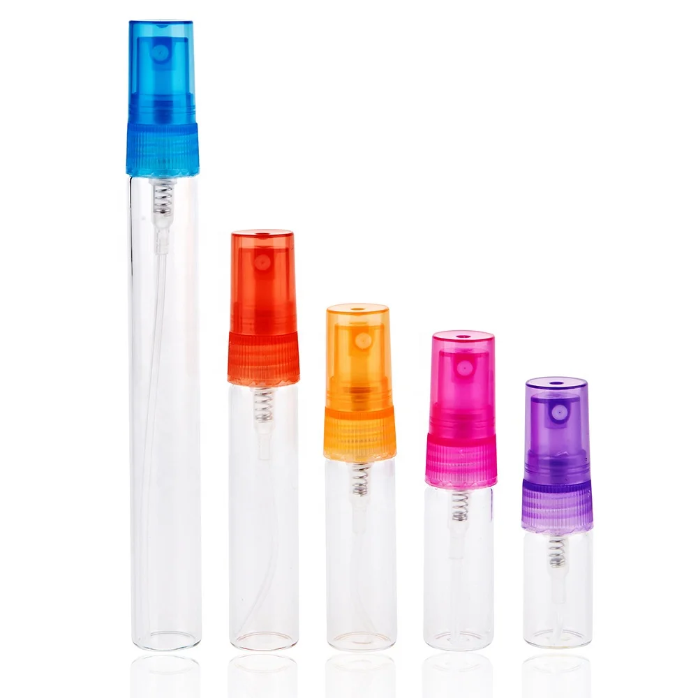 2ML 3ML 5ML 10ML Refillable Glass Perfume Bottles Atomizer, Perfume Sample Glass Bottle